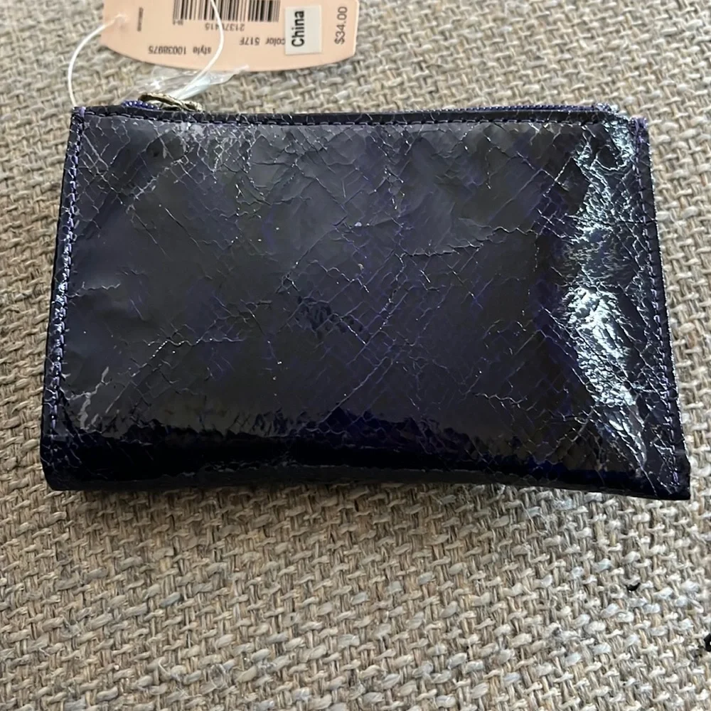NWT - Victoria's Secret Keychain Coin Pouch & Card Holder in Blue Reptile